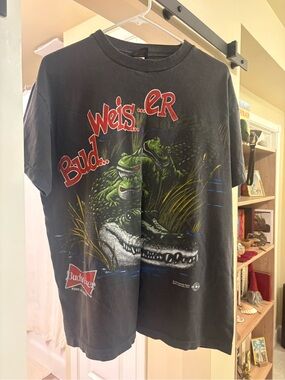 Vintage Budweiser Black Tee size medium